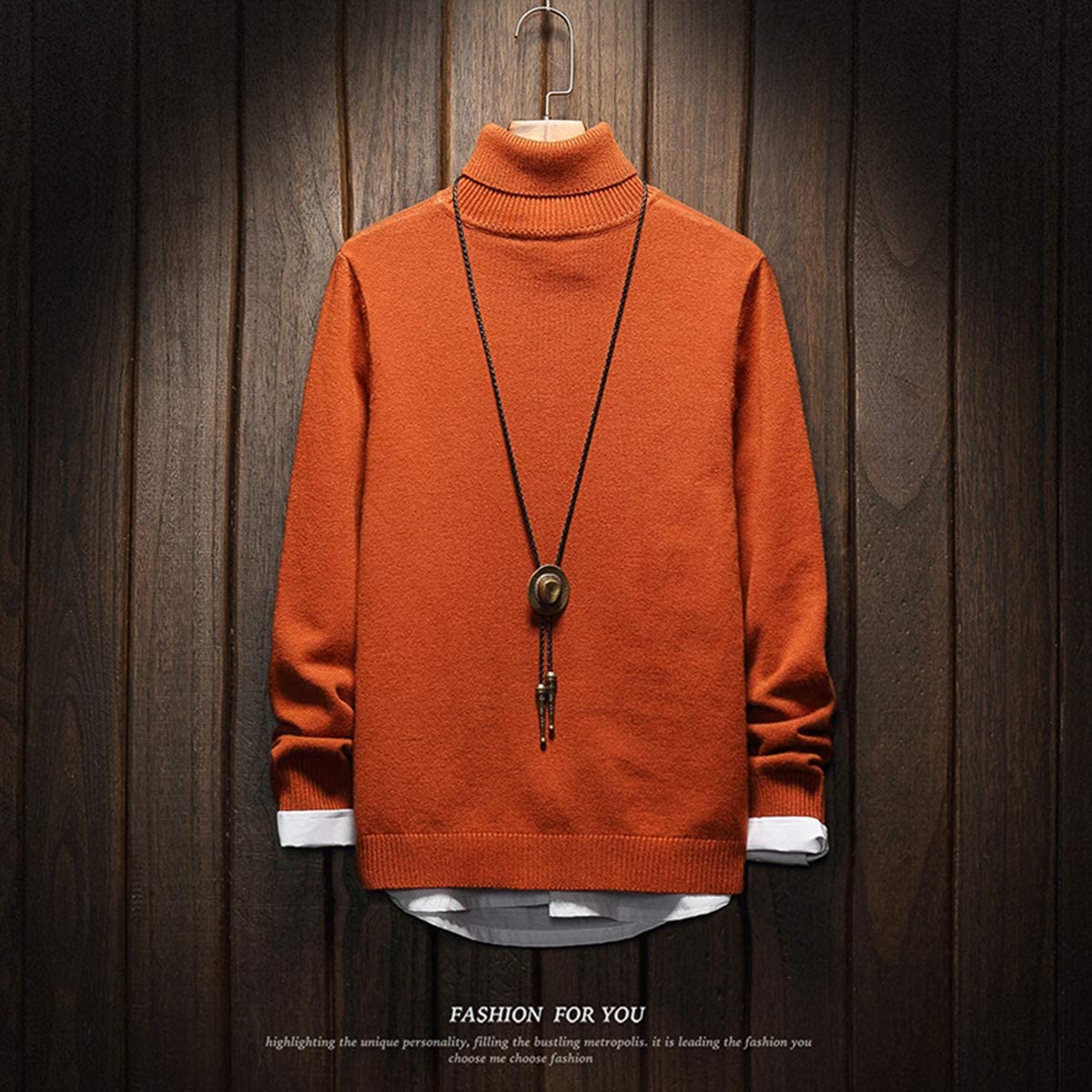 Orange Turtleneck Sweatshirts