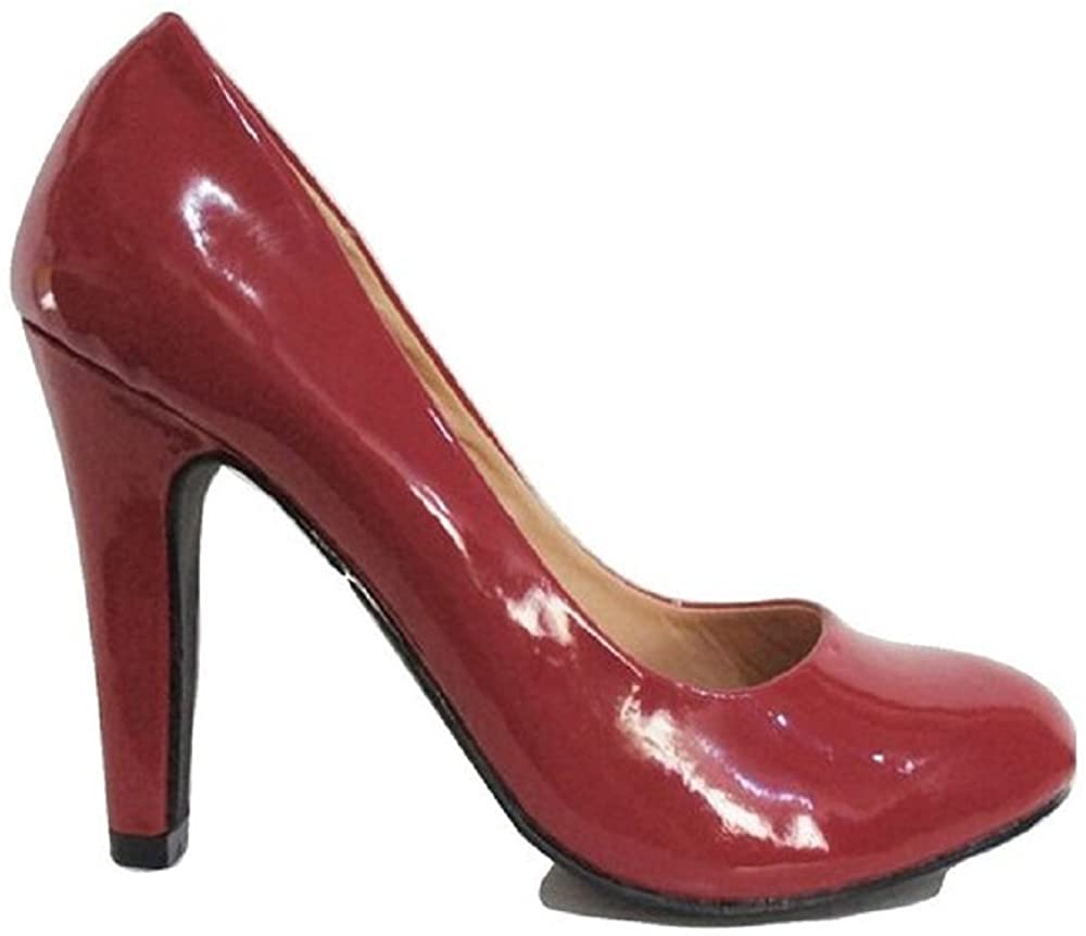 Patent Sturdy Heel Court Shoes
