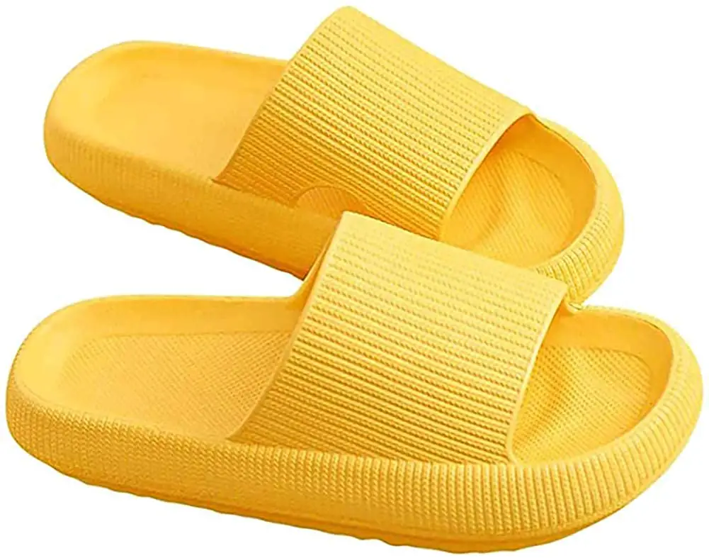 Pillow Slides Slippers Non-Slip Thick Sole Quick Dry Platform Pillow Slides Shoes
