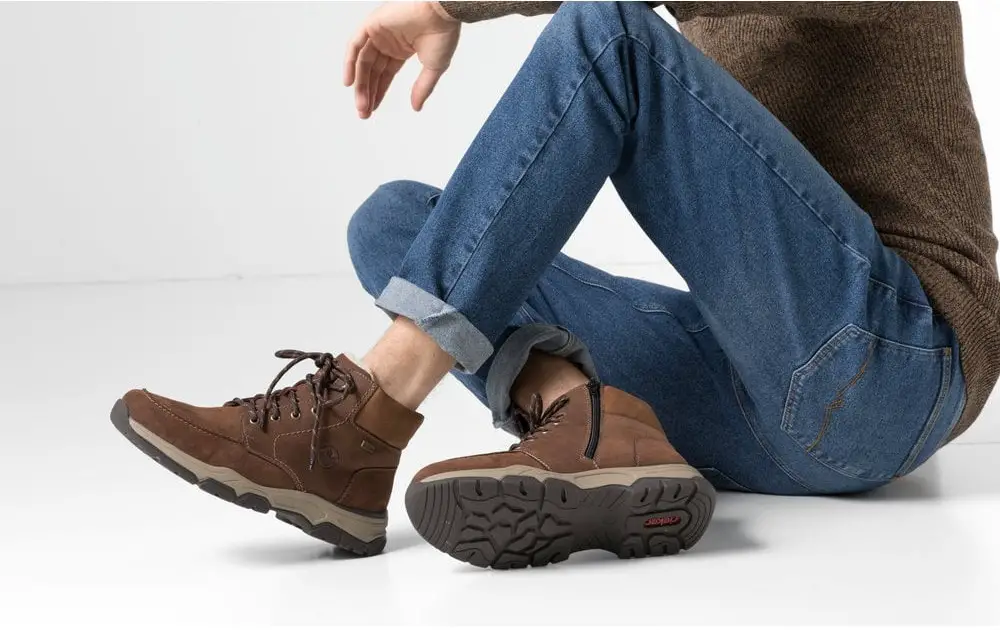 RIEKER 31240-22 MEN'S BROWN LACE UP BOOTS