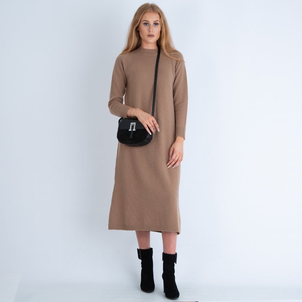Rapello Long Knitted Dress Camel