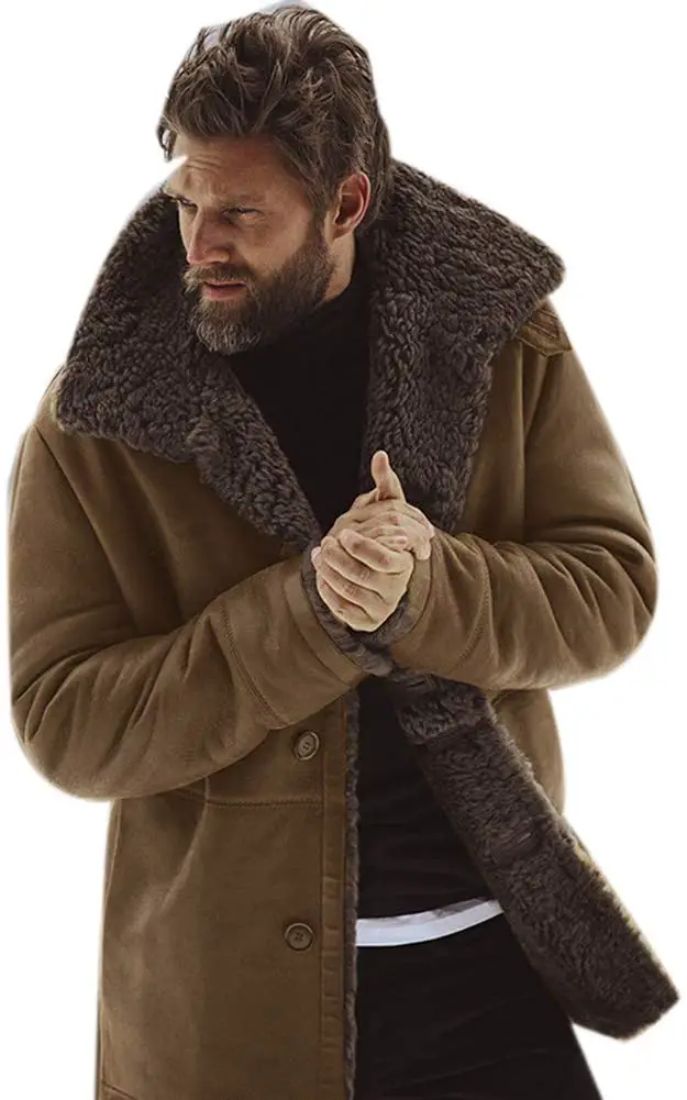 Fur Long Shearling Brown Jacket