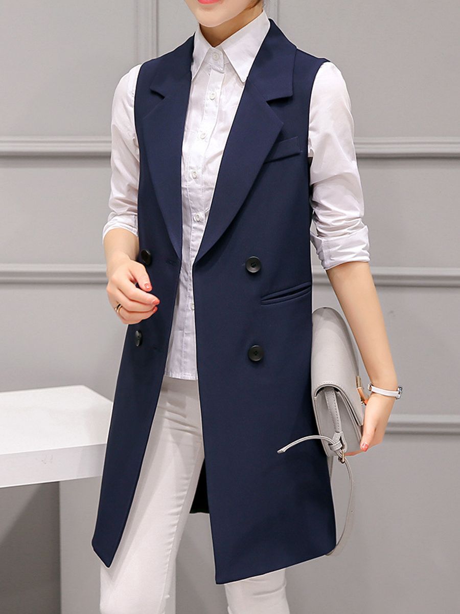 outfit with sleeveless blazer