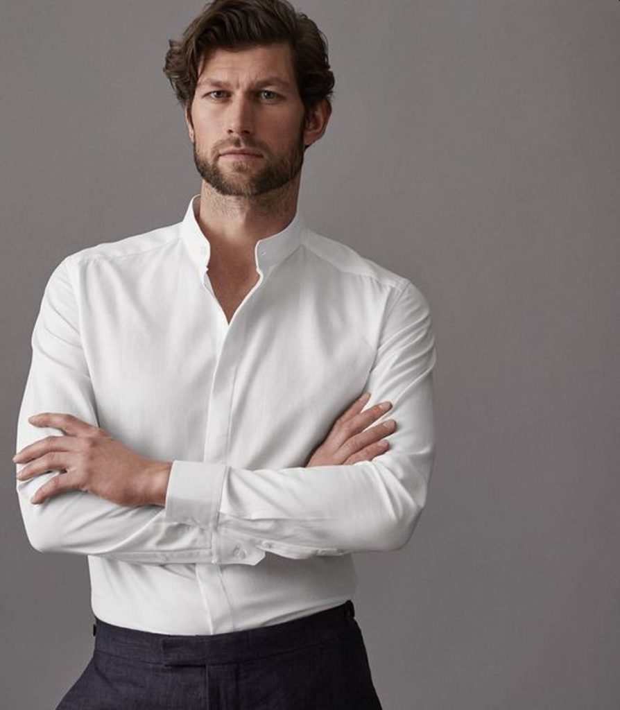 Tips on Buying the White Mandarin Collar Shirt For Mens Wear1