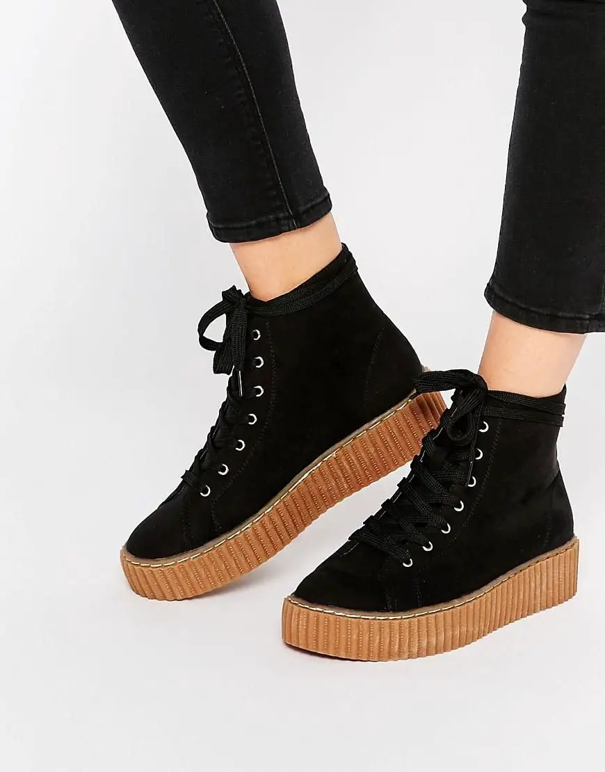 Truffle Collection Flatform Creeper High Top Trainers