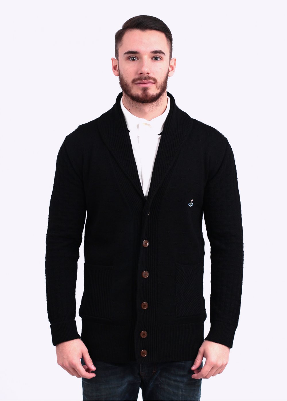 Vivienne Westwood Mens Button Cardigan - Black