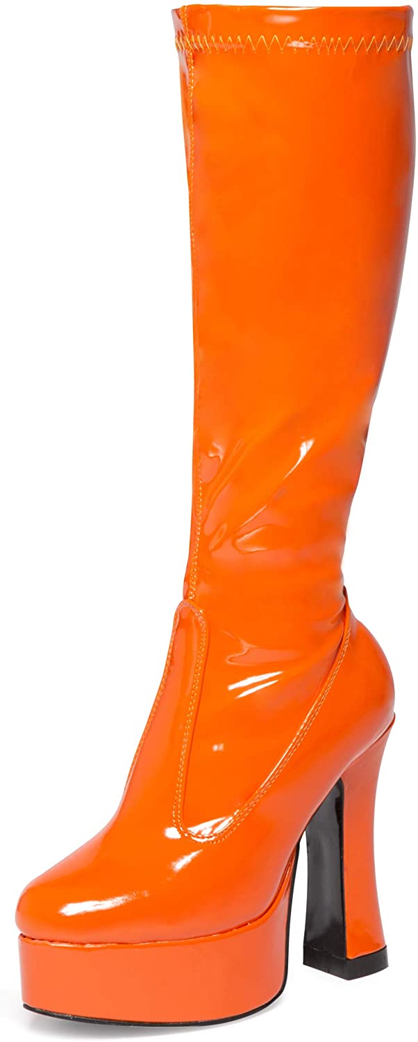 disco inferno knee high platform boots