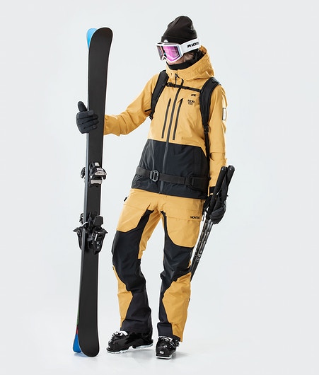 Women's snowboard Jacket Yellow Black