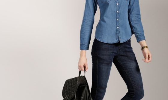 Women's stretch denim shirts
