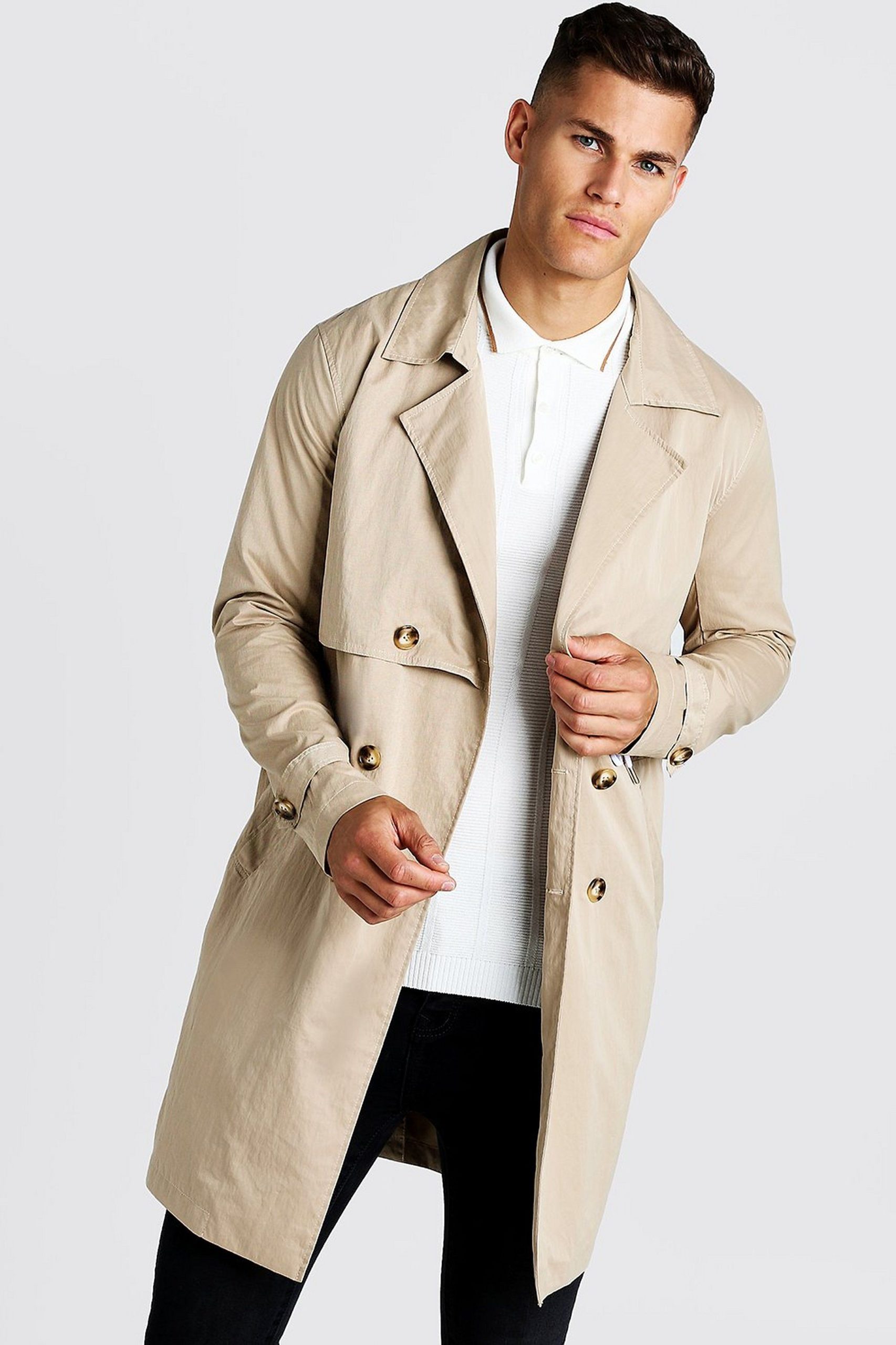 beige trench coat mens