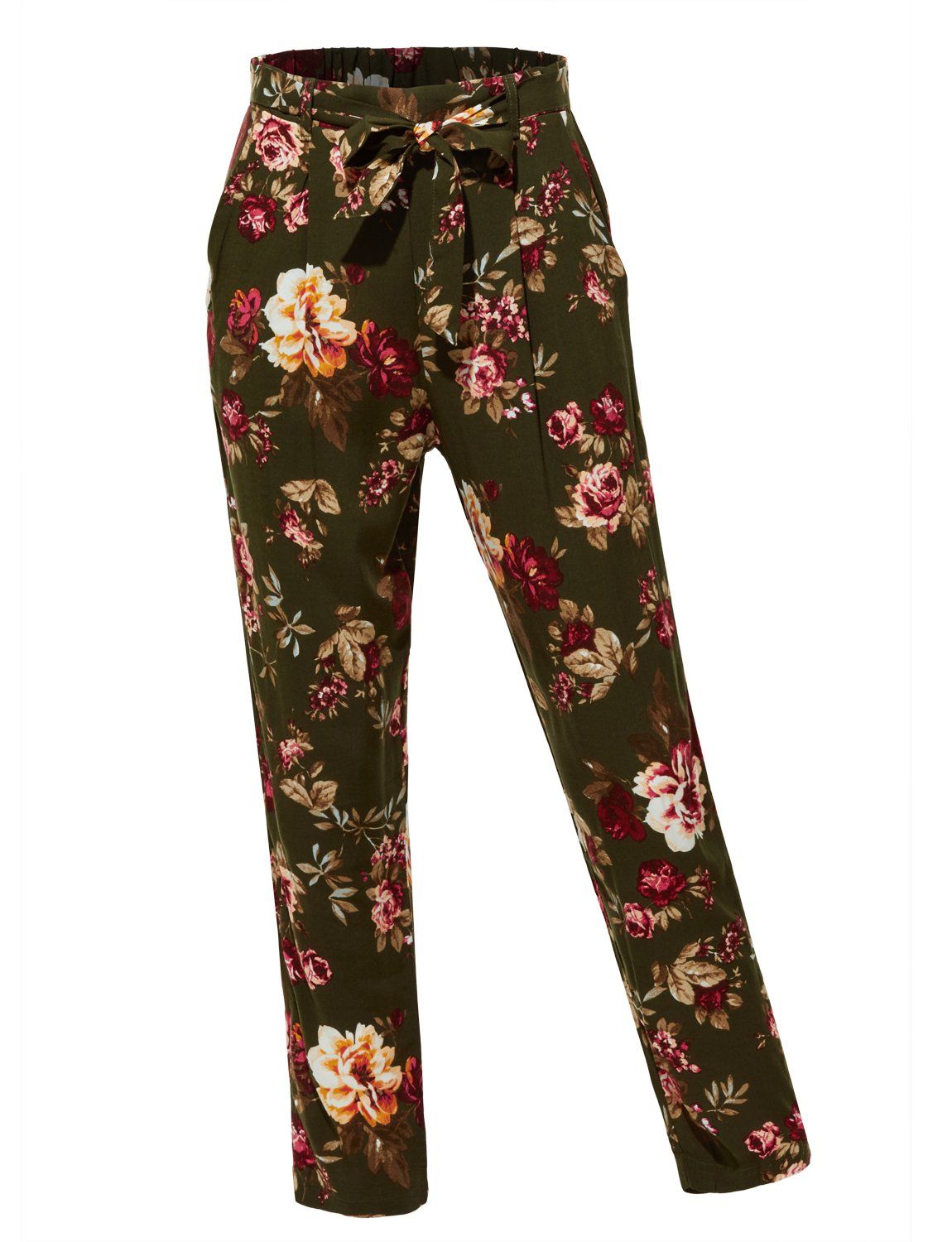 casual floral design print pants