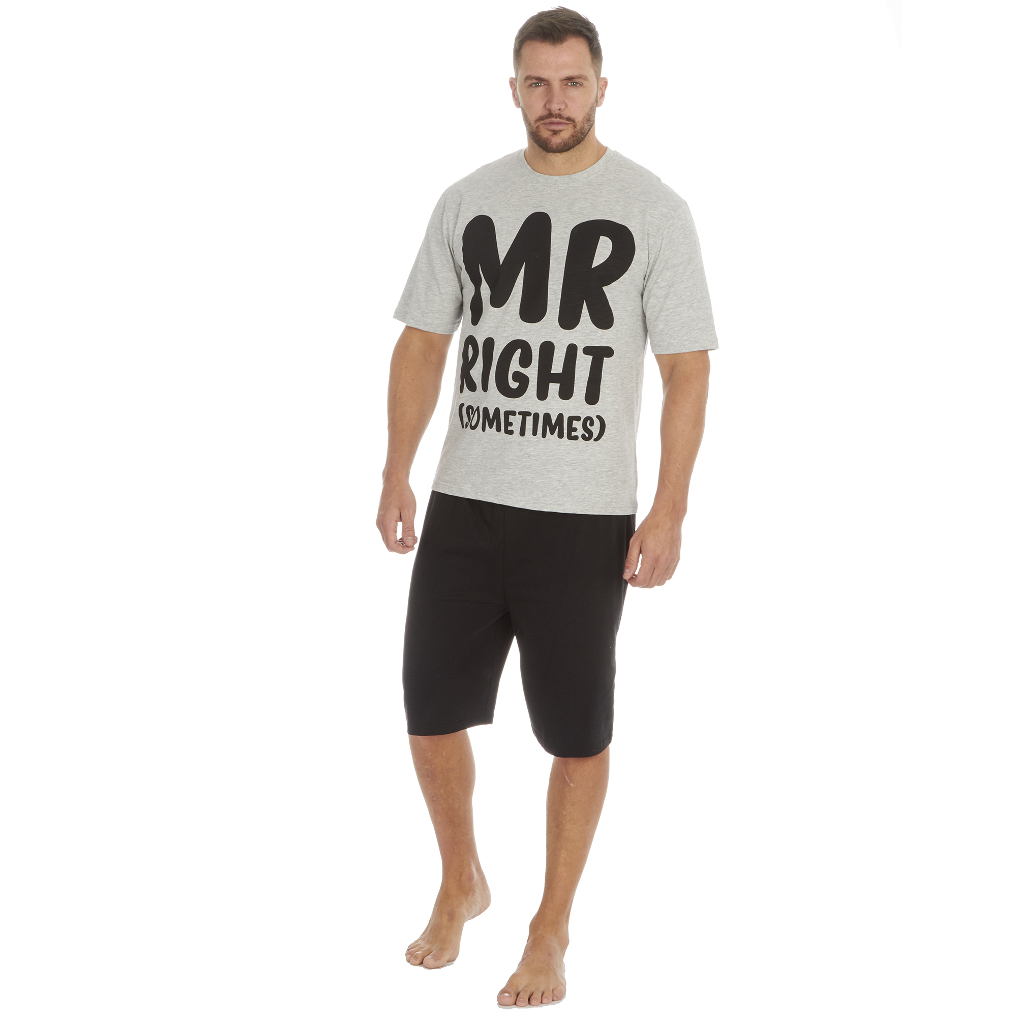 Mens ‘Mr Sometimes Right’ Shorts Lounge / PJ Set ~ Sml-2XL
