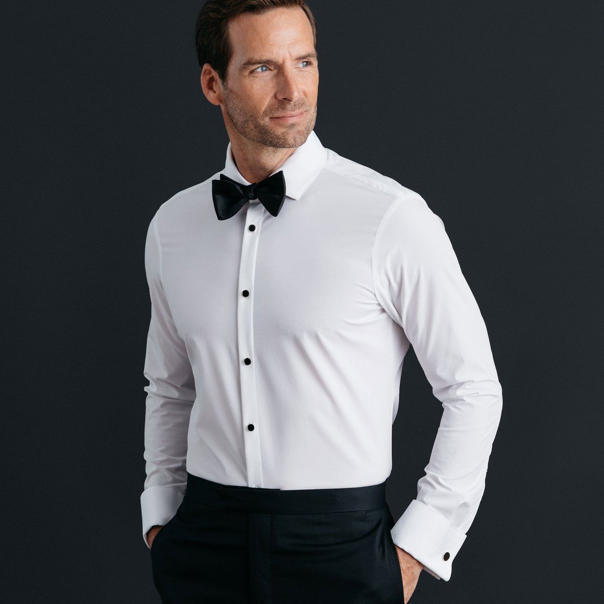 the black tux shirts