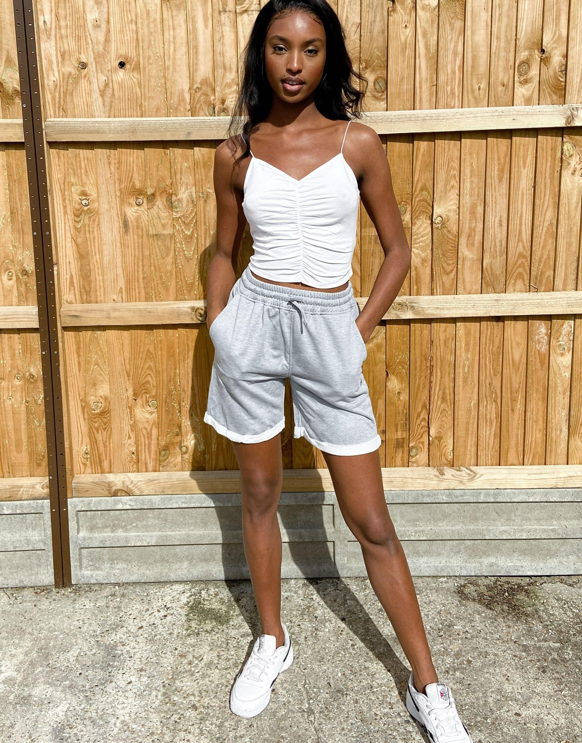 4505 Tall logo detail sweat short