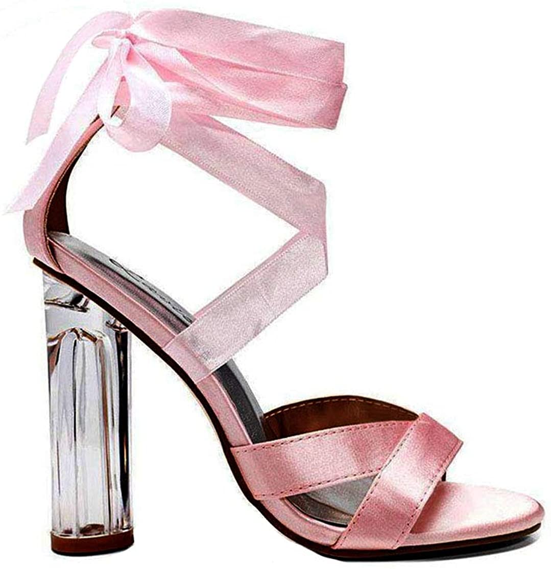 satin lace up heels