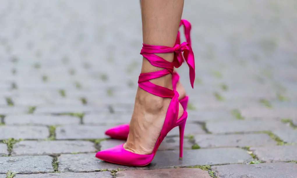 Satin Lace Up Heels
