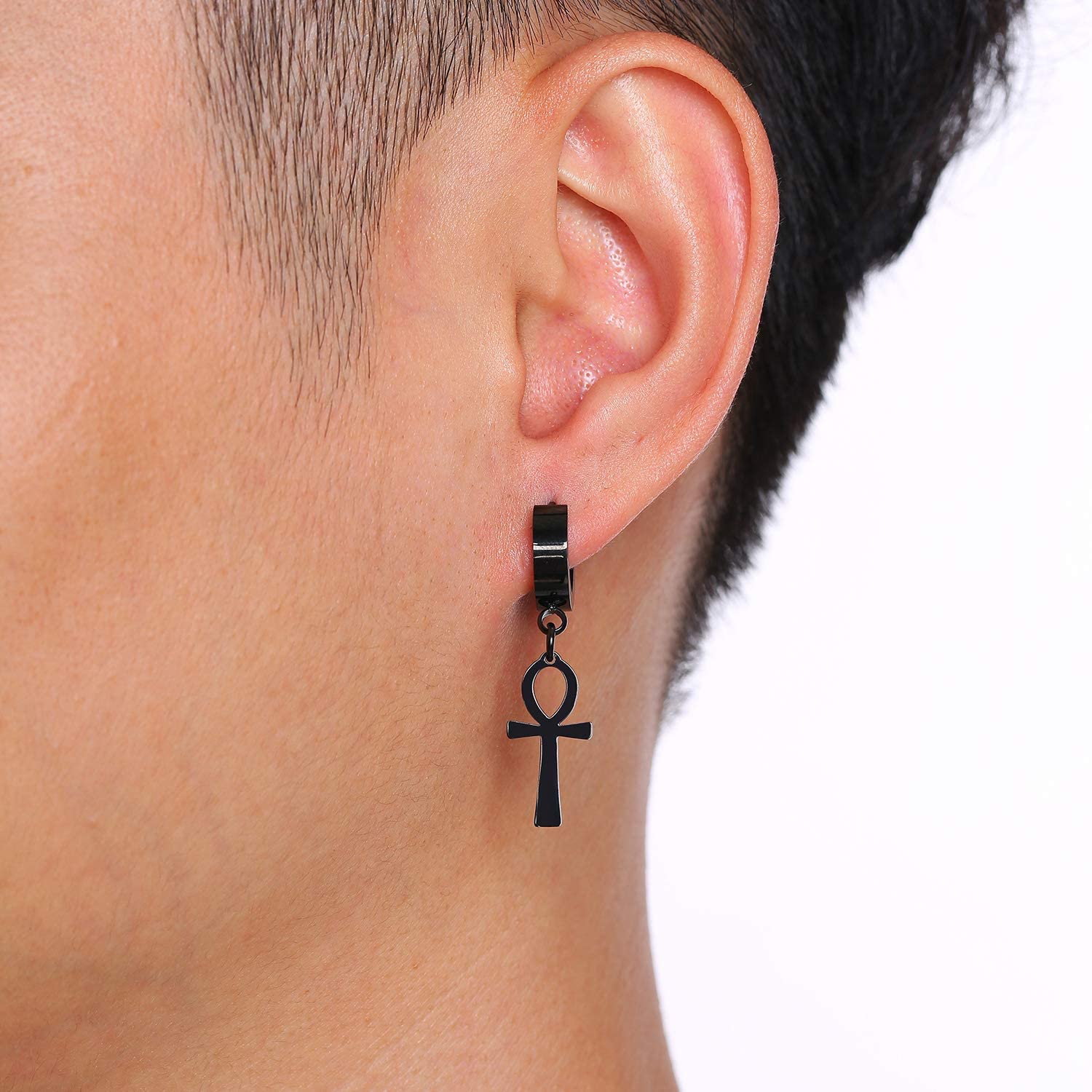VNOX Stainless Steel Egyptian Key of Life Ankh Cross Dangles