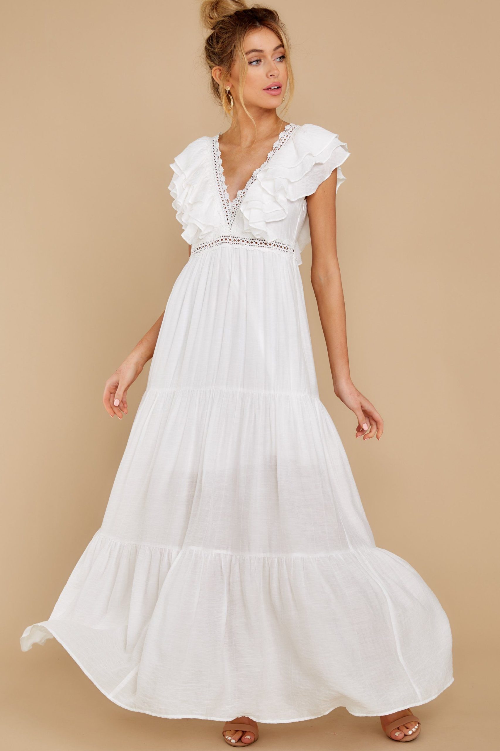 White Lace Maxi Dress