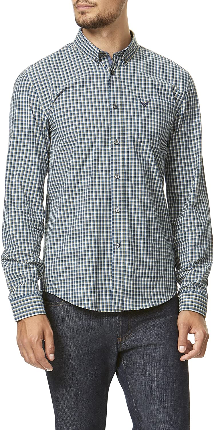 Men's Fine Check Poplin Cotton Shirt