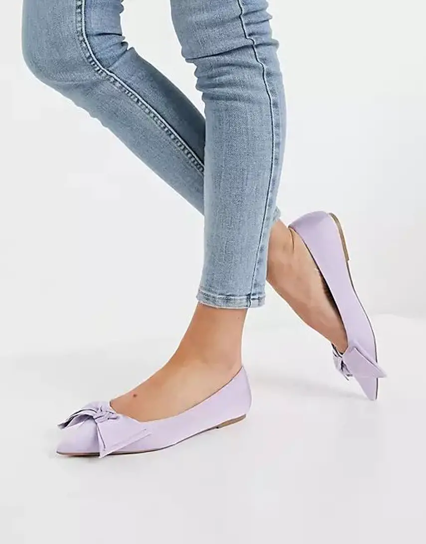 flats with ankle bow