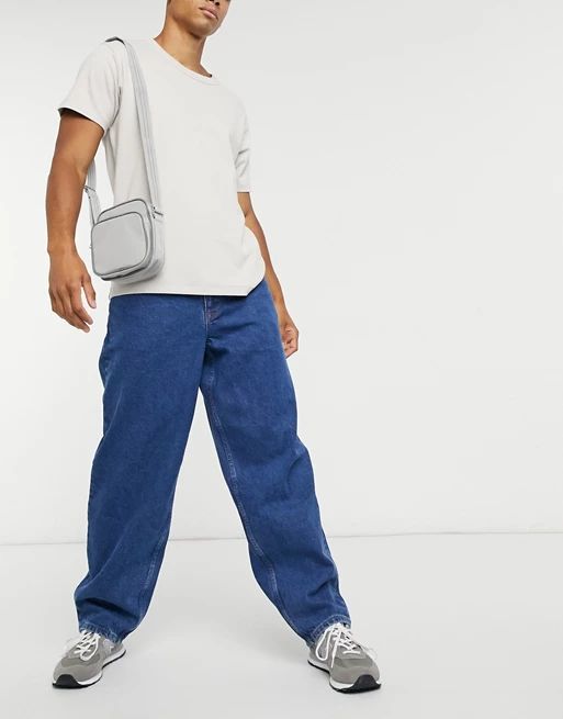 ASOS DESIGN ultra baggy jeans in mid wash blue