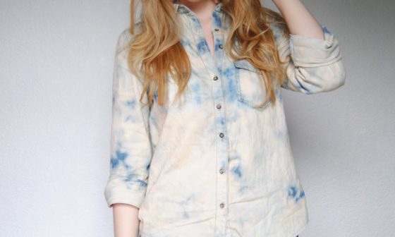Acid Washed Denim Shirt For Summer