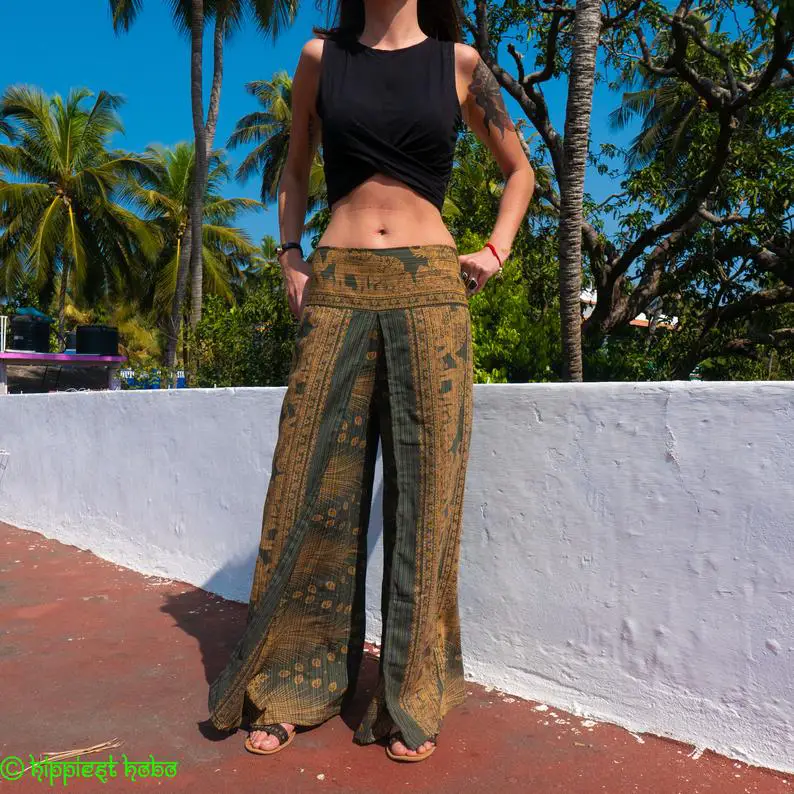 Beautiful Patterned Trousers, Palazzo Pants // Bohemian Pants // Hippy Trousers // Chic Pants // Yoga Trousers // Music Festival Pants