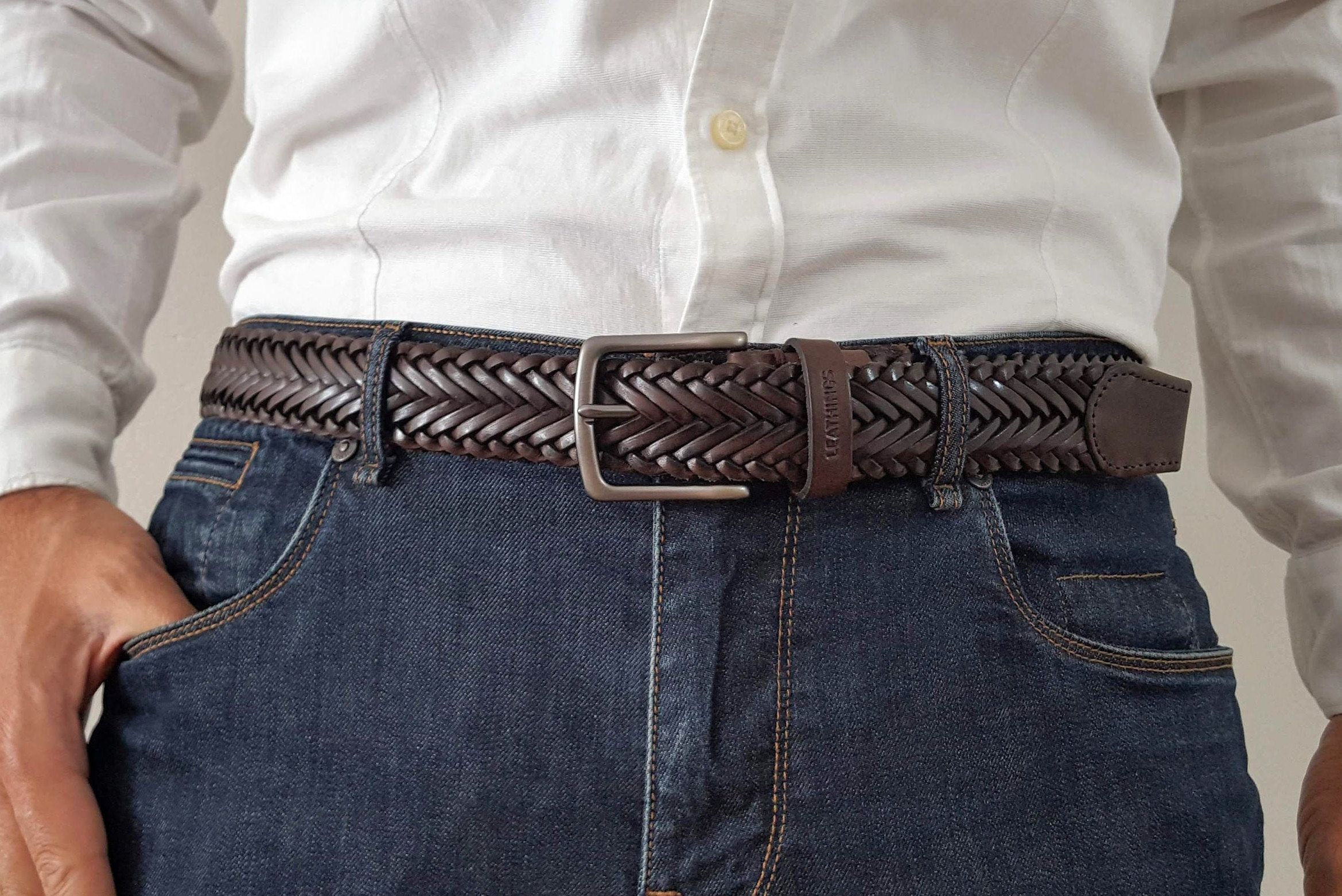 Braid Belt Full Grain Braided Leather Belts
