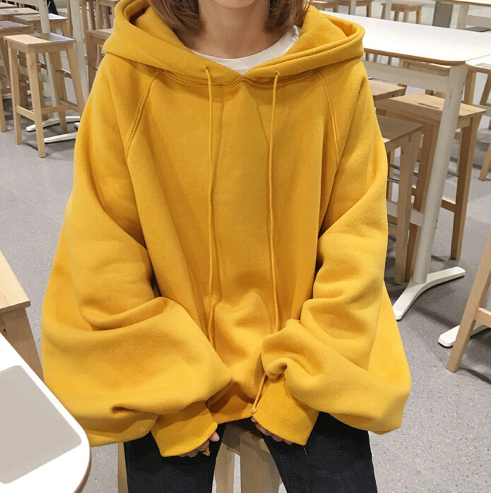 Chic Solid oversized hoodie