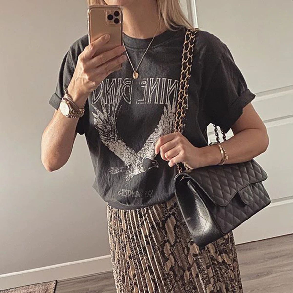 Vintage Tee Shirt Oversize Tops Graphic