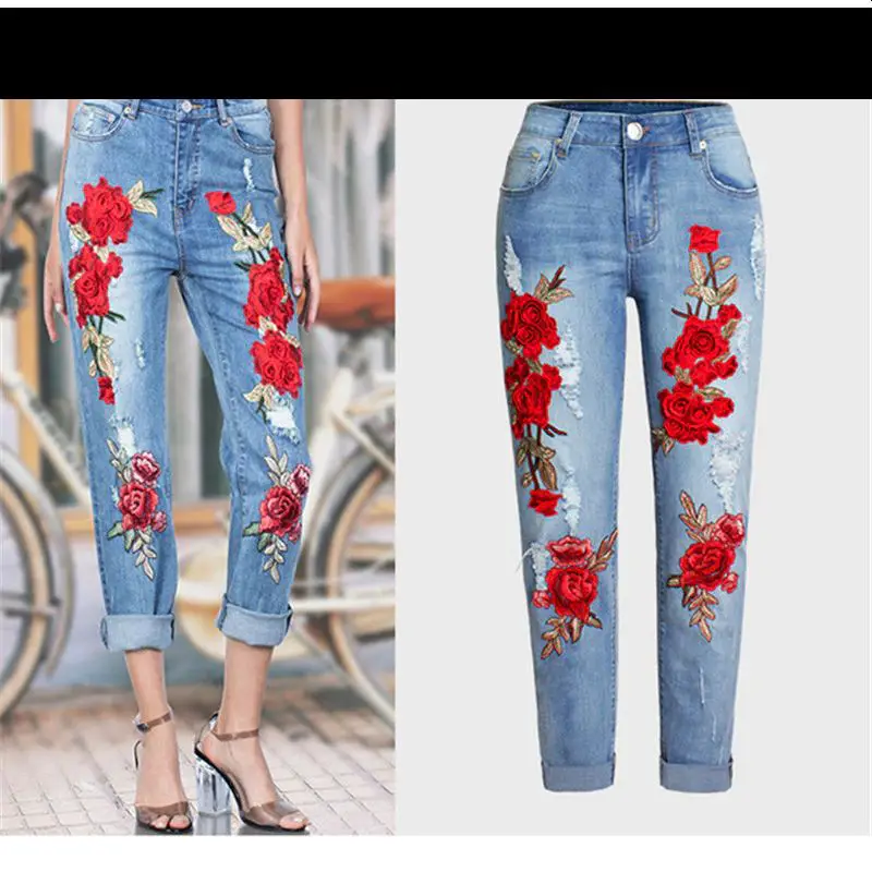 women Embroidered Jeans