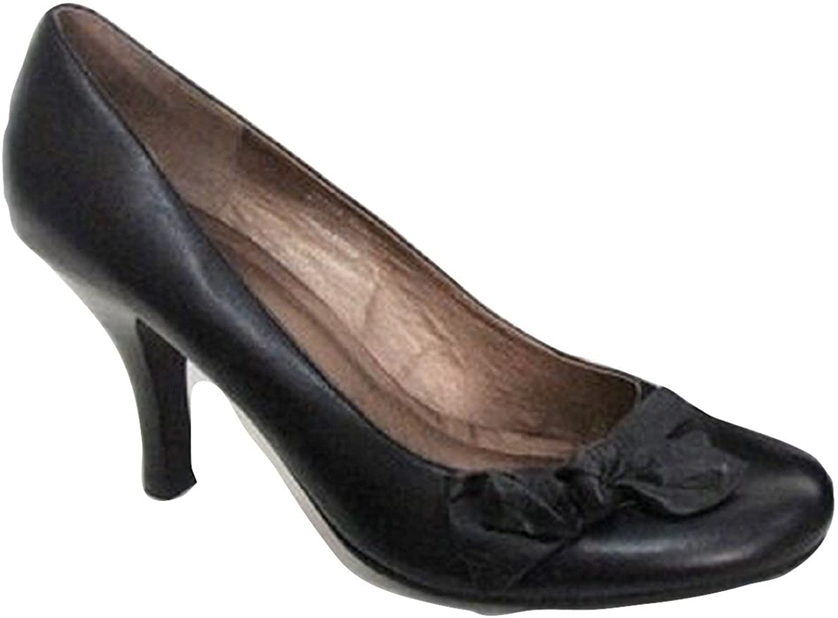FAITH Real Leather Bow Detail Court Shoe