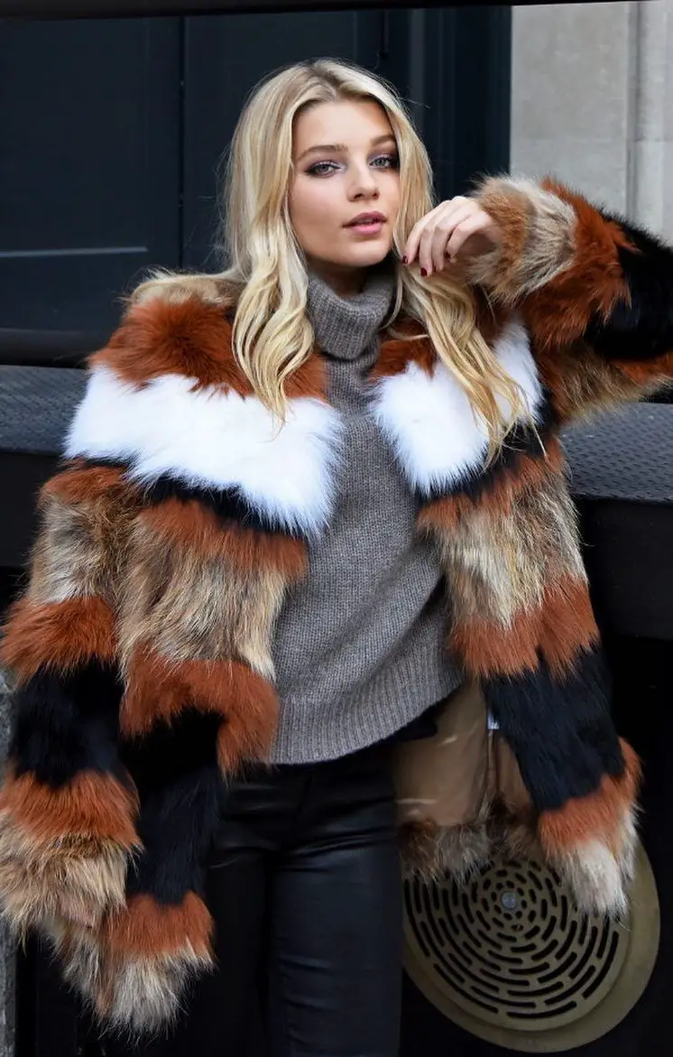 Fur jacket outfit