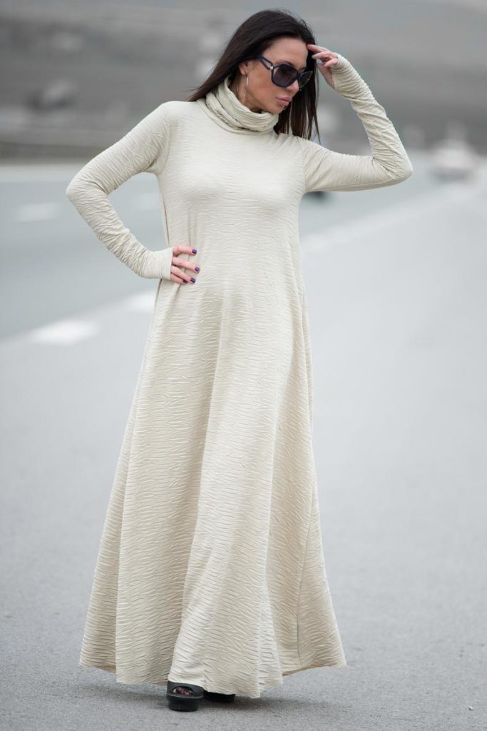 Turtle Neck Maxi Dresses Eterne Long Sleeve Turtleneck Maxi Dress In Black  FWRD