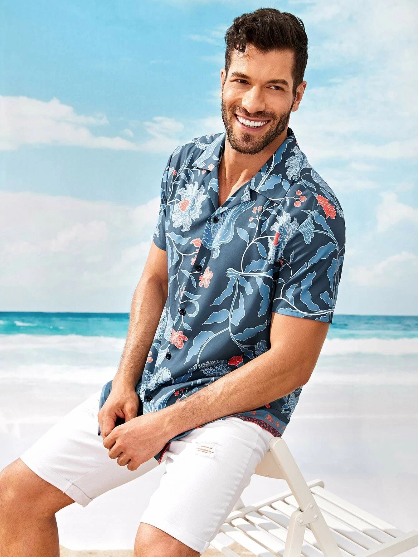 Men Floral Print Shirt