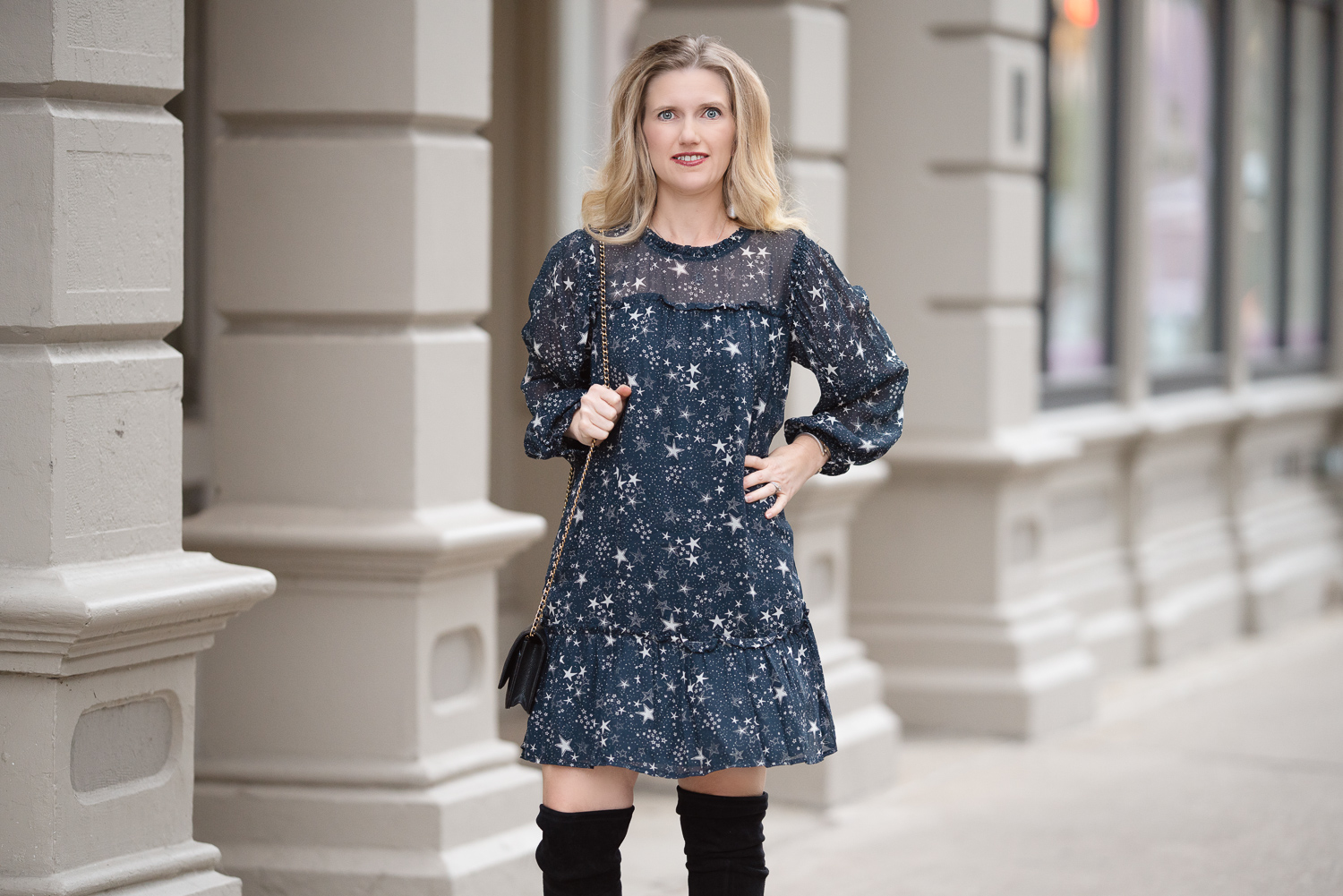 Star Printed Dress