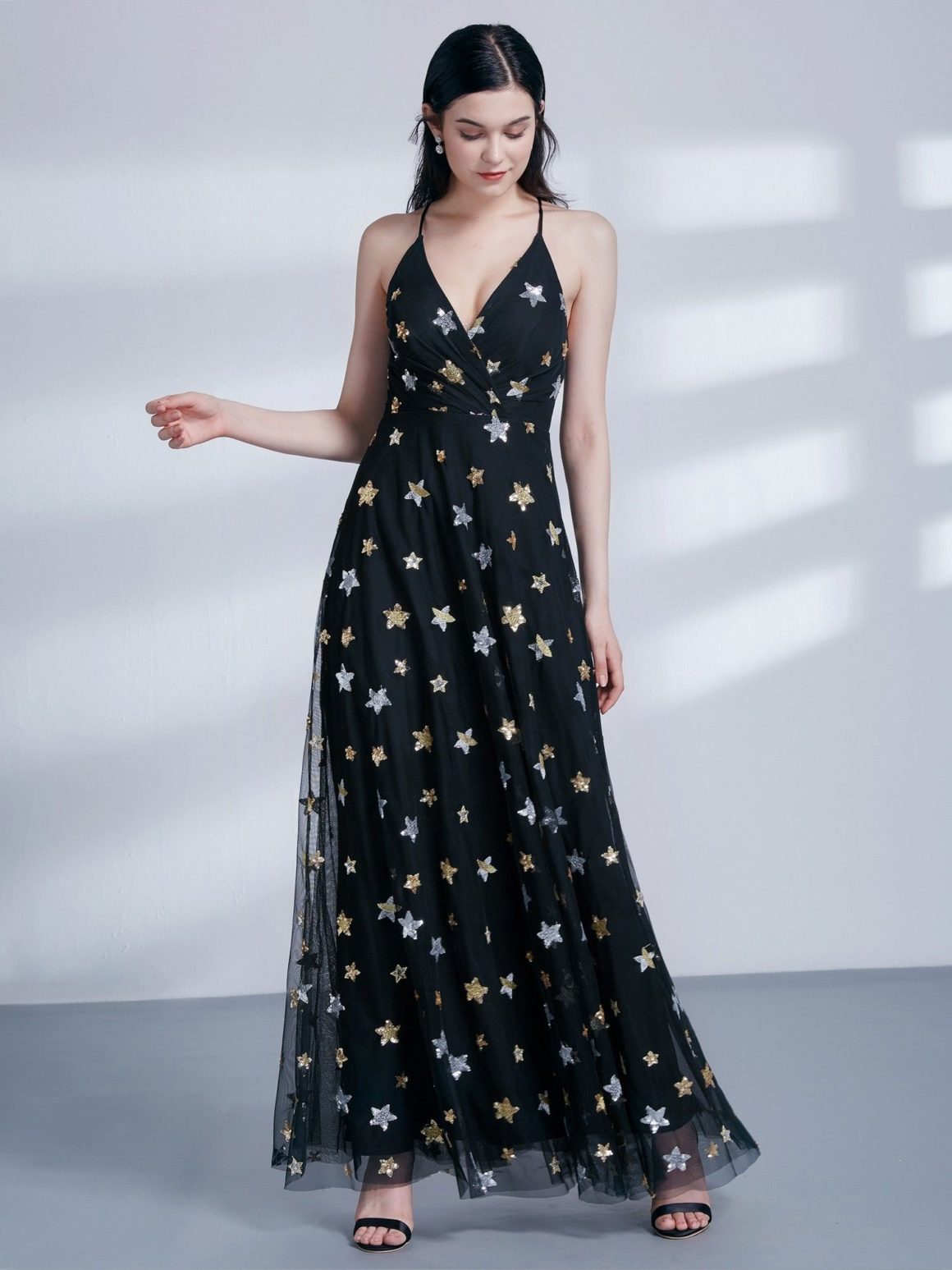 sheer dress with stars