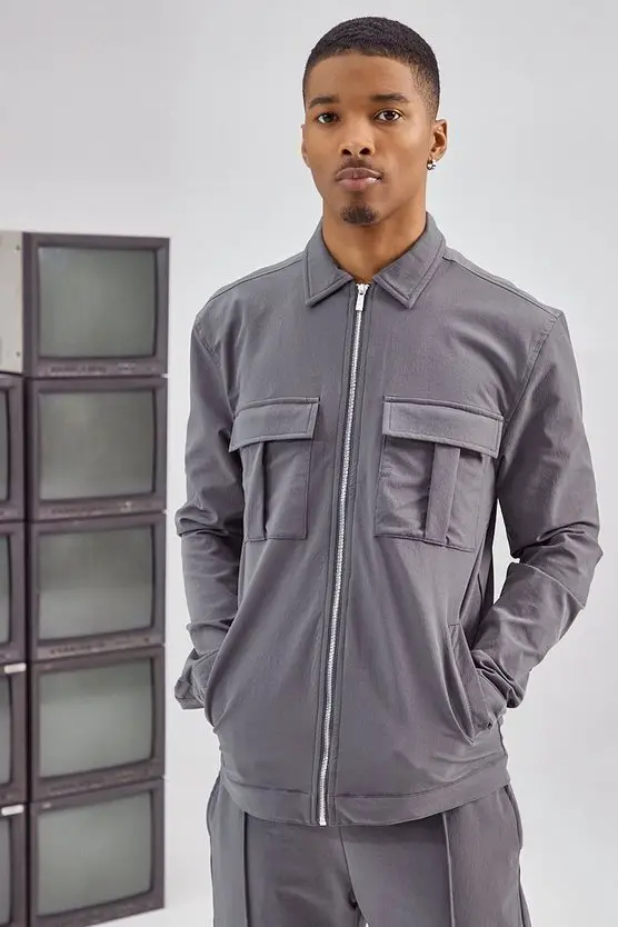 TAILORED HARRINGTON CARGO JACKET