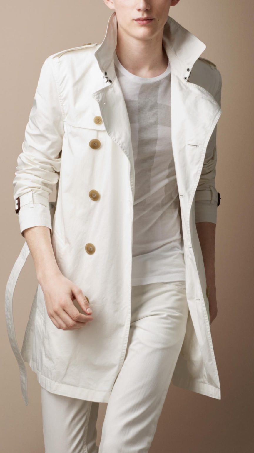 white long trench coat mens