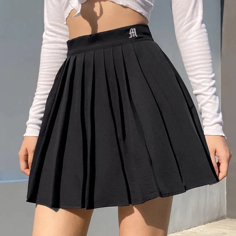 Women High Waist Pleated Skirt Sweet Cute Girls Dance Mini Skirt Cosplay Black White Skirt Female Mini Skirts Short Hot Deal