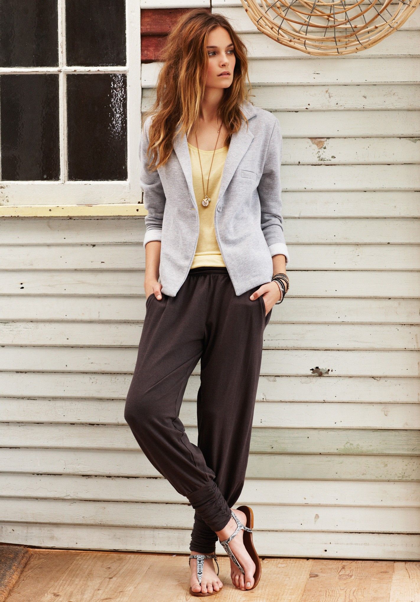 Harem pants look great with Blazer