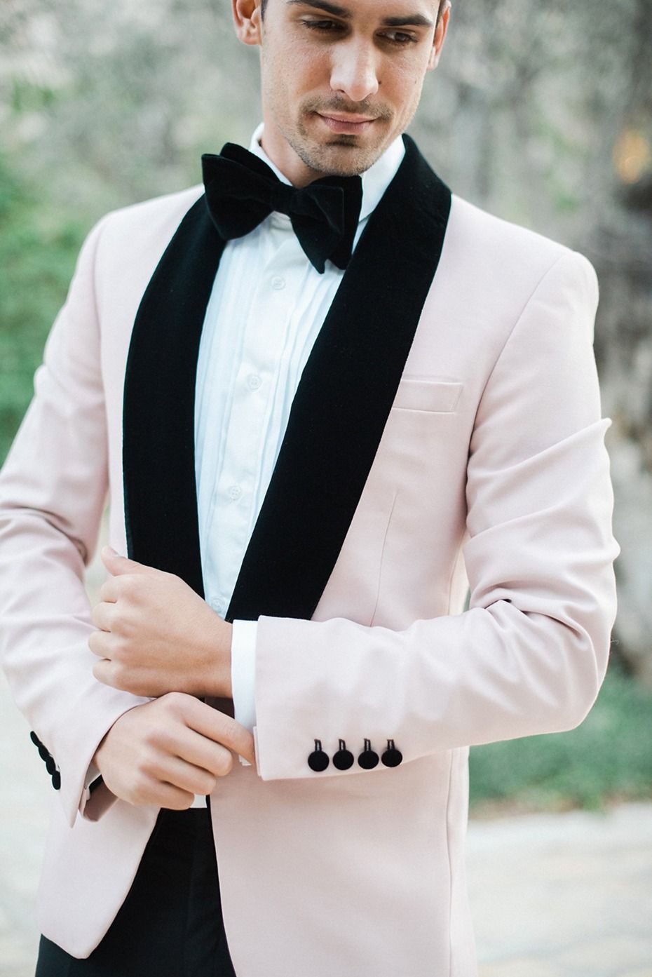Men's tuxedo shirt suit