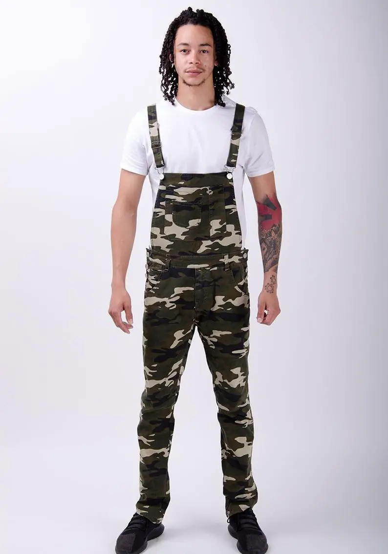 Mens Skinny Fit Dungarees