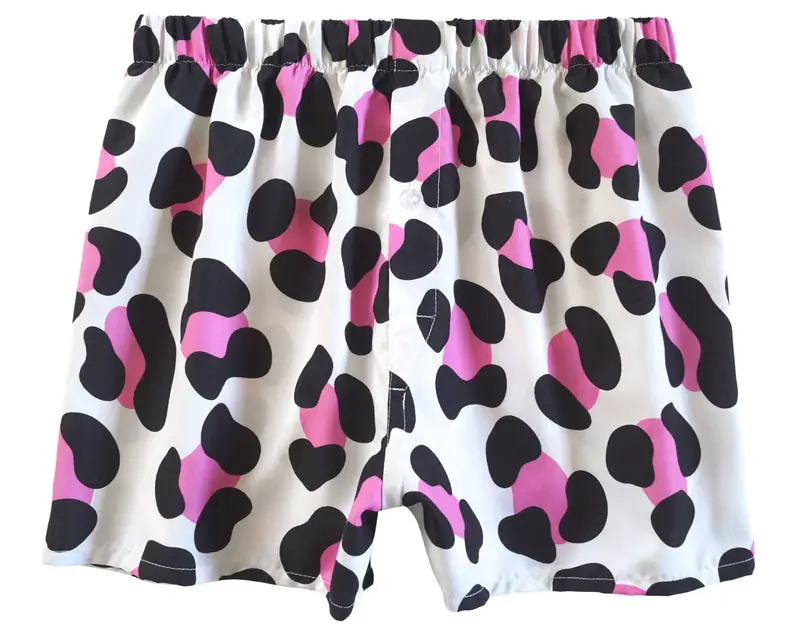 pink cow print boxer shorts