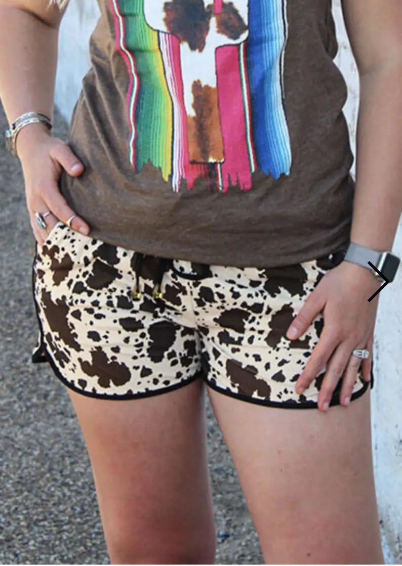 Cow Print Shorts