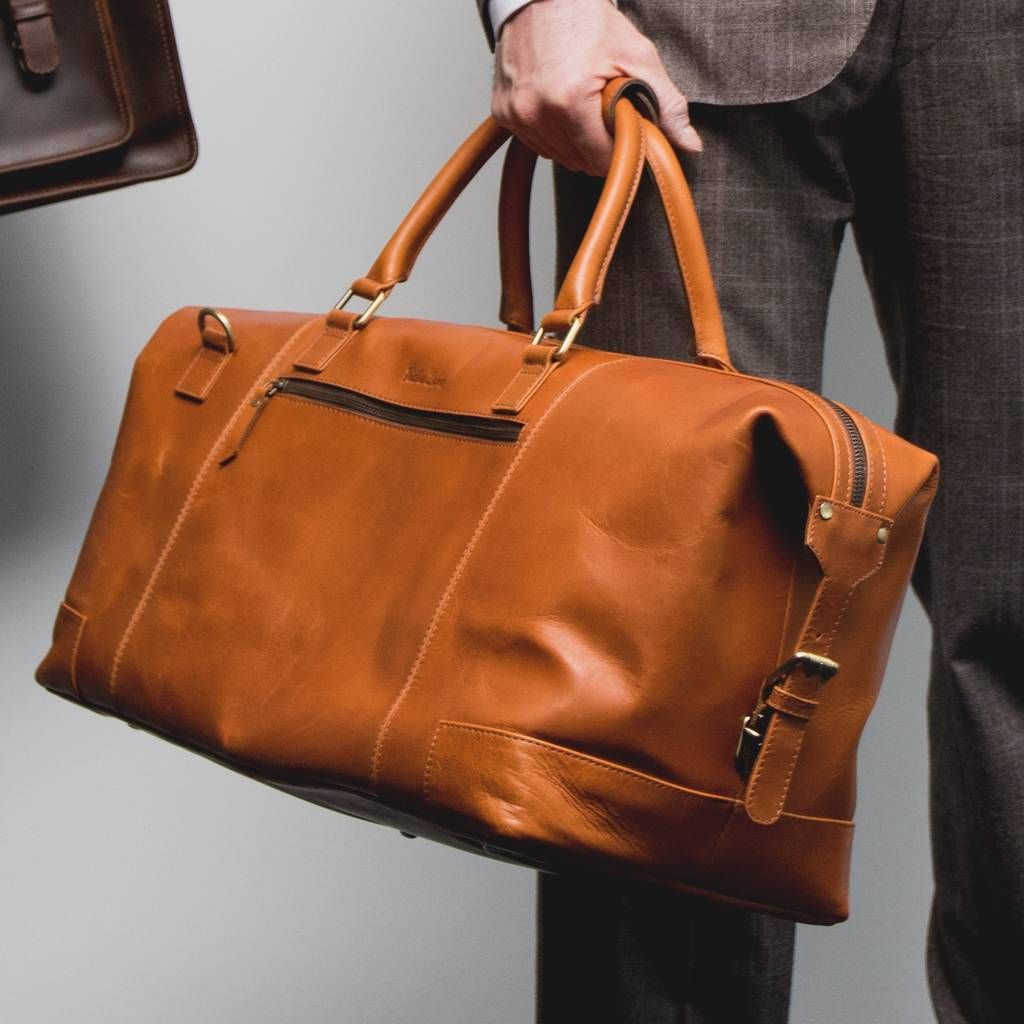leather duffle bag