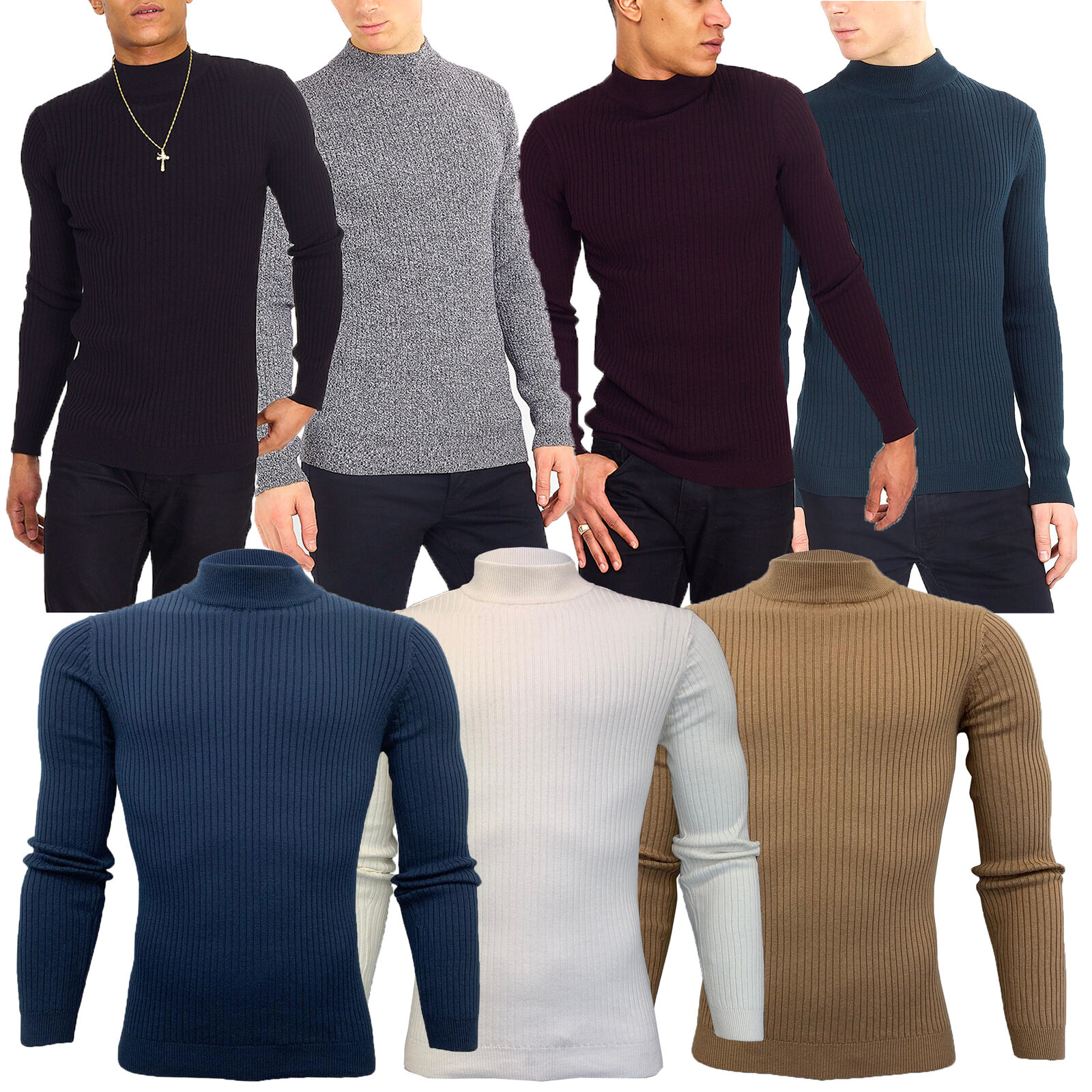 Mens Turtle Neck Jumper