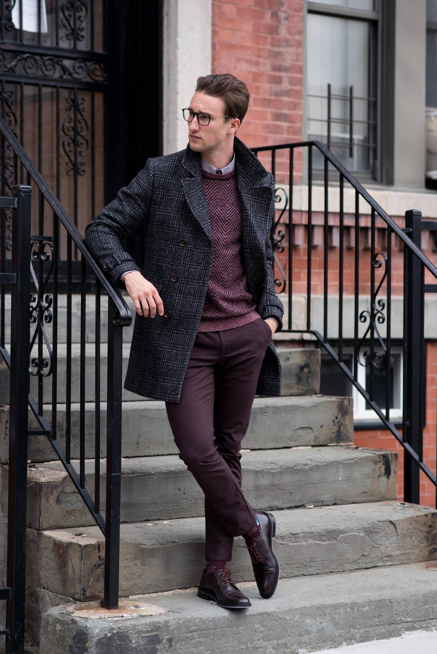 patterned black fashion men