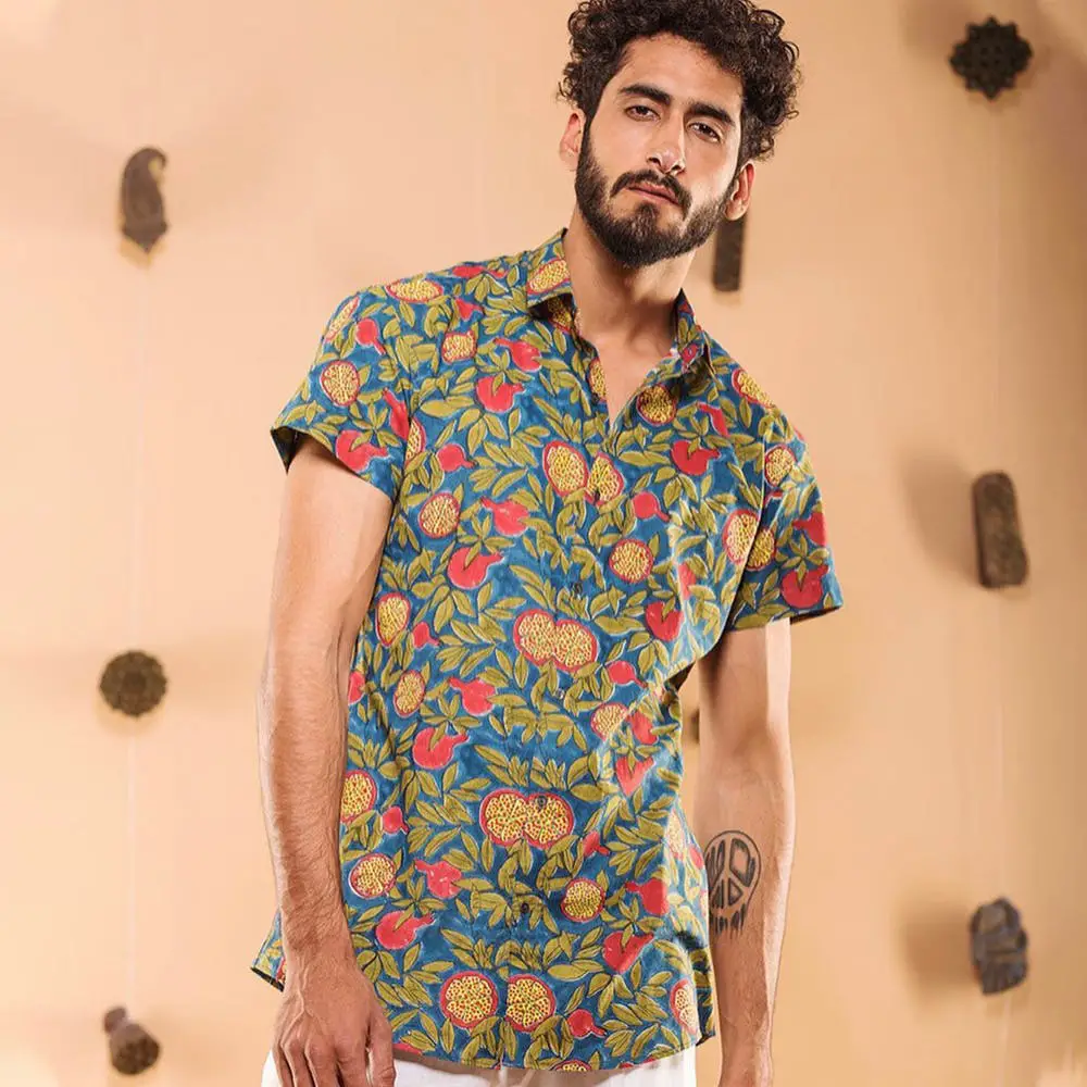 Men's Floral Shirt with Tiny Print