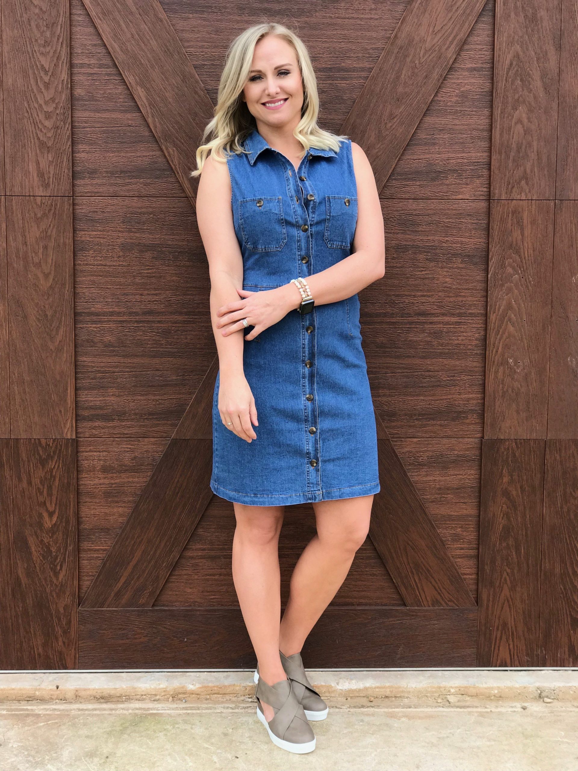 Button Down Dress denim